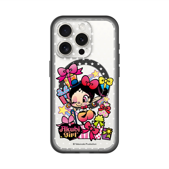 スリムプロテクションプレミアムケース with MagSafe［ アクビガール - プレゼントリボン ］