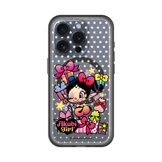スリムプロテクションプレミアムケース with MagSafe［ アクビガール - プレゼントリボン ］