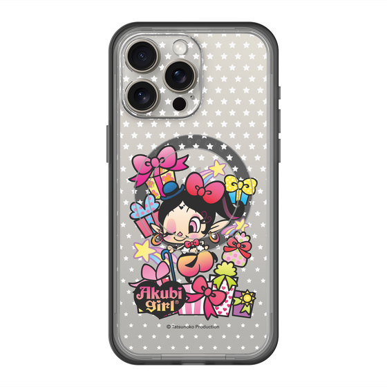 スリムプロテクションプレミアムケース with MagSafe［ アクビガール - プレゼントリボン ］