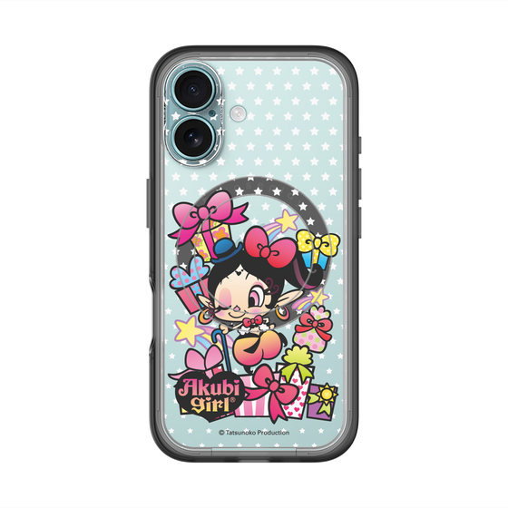 スリムプロテクションプレミアムケース with MagSafe［ アクビガール - プレゼントリボン ］