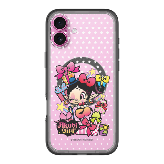 スリムプロテクションプレミアムケース with MagSafe［ アクビガール - プレゼントリボン ］