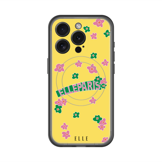 スリムプロテクションプレミアムケース with MagSafe［ ELLE - フラワー ］