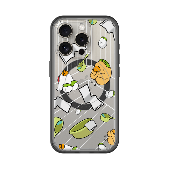 スリムプロテクションプレミアムケース with MagSafe［ オリジナル - とりサウナ ］