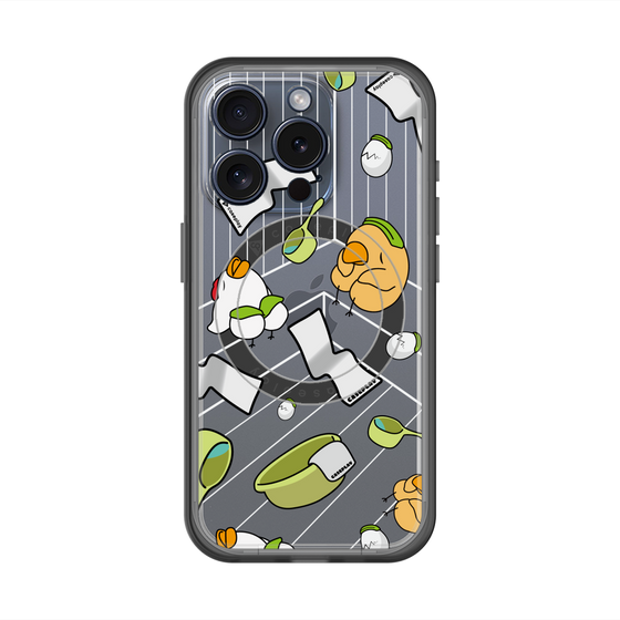 スリムプロテクションプレミアムケース with MagSafe［ オリジナル - とりサウナ ］