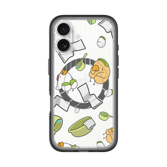 スリムプロテクションプレミアムケース with MagSafe［ オリジナル - とりサウナ ］