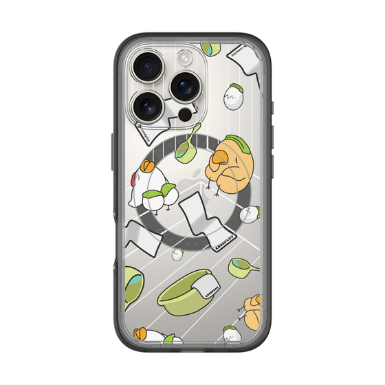 スリムプロテクションプレミアムケース with MagSafe［ オリジナル - とりサウナ ］