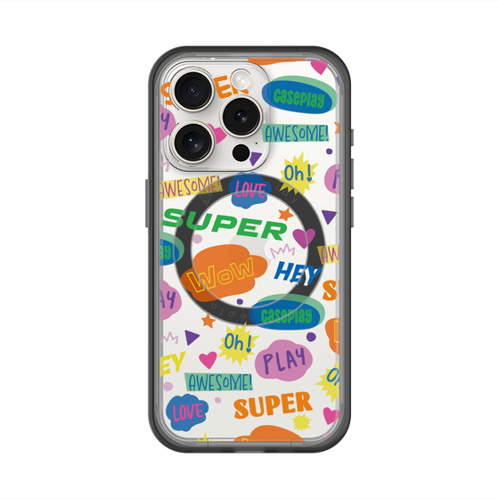 スリムプロテクションプレミアムケース with MagSafe［ オリジナル - カラフルモジ ］