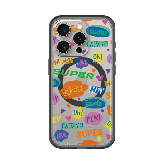 スリムプロテクションプレミアムケース with MagSafe［ オリジナル - カラフルモジ ］