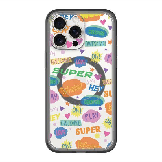 スリムプロテクションプレミアムケース with MagSafe［ オリジナル - カラフルモジ ］