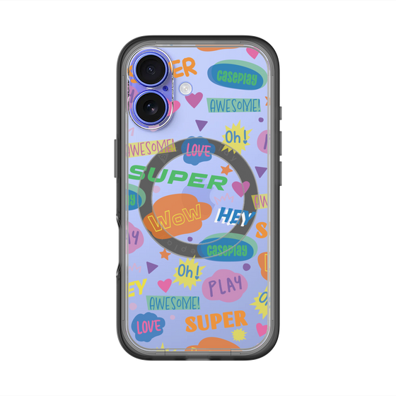スリムプロテクションプレミアムケース with MagSafe［ オリジナル - カラフルモジ ］