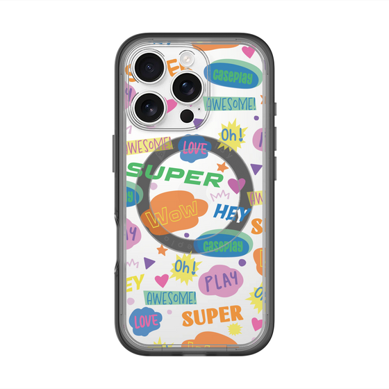 スリムプロテクションプレミアムケース with MagSafe［ オリジナル - カラフルモジ ］