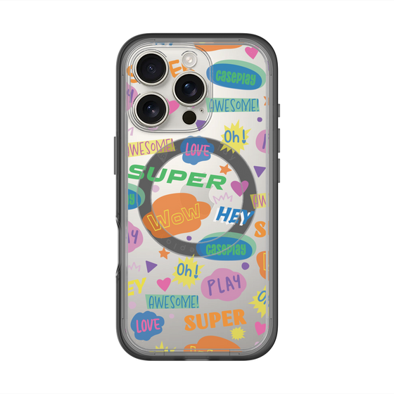 スリムプロテクションプレミアムケース with MagSafe［ オリジナル - カラフルモジ ］