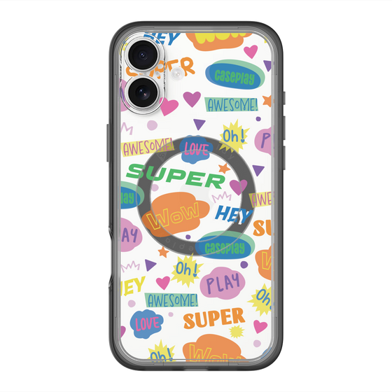 スリムプロテクションプレミアムケース with MagSafe［ オリジナル - カラフルモジ ］