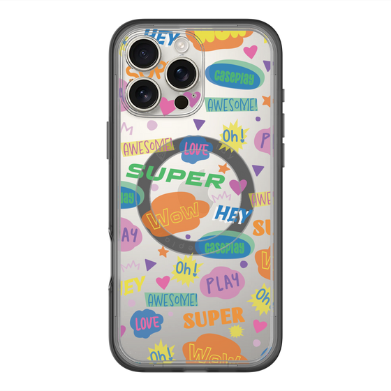 スリムプロテクションプレミアムケース with MagSafe［ オリジナル - カラフルモジ ］