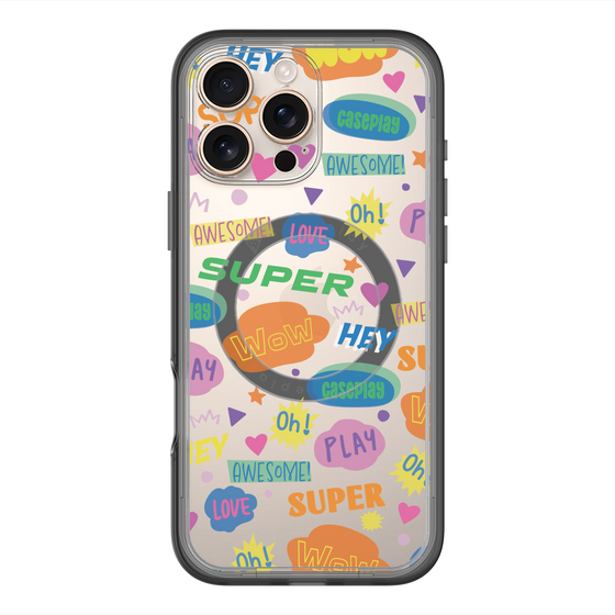 スリムプロテクションプレミアムケース with MagSafe［ オリジナル - カラフルモジ ］