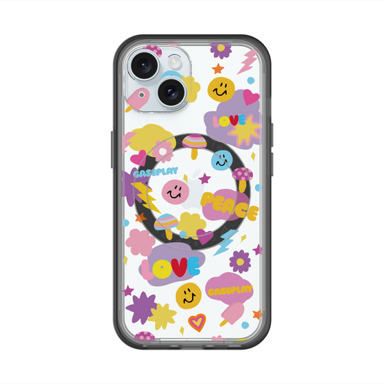 スリムプロテクションプレミアムケース with MagSafe［ オリジナル - LOVE & PEACE ］