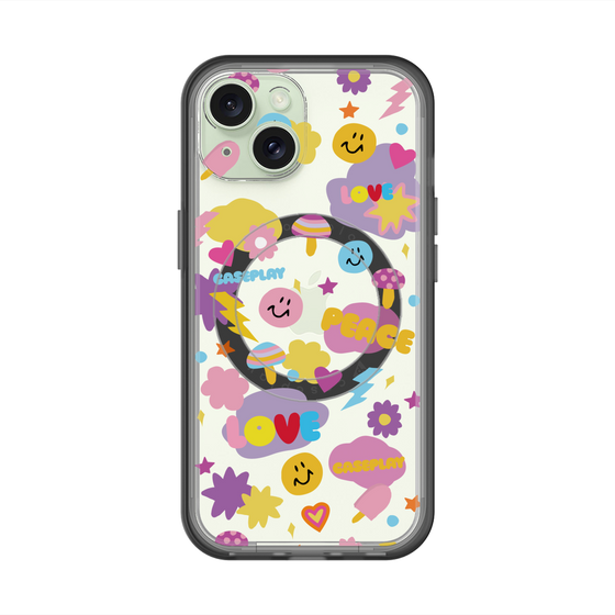 スリムプロテクションプレミアムケース with MagSafe［ オリジナル - LOVE & PEACE ］