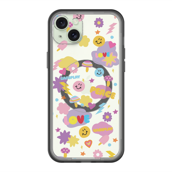 スリムプロテクションプレミアムケース with MagSafe［ オリジナル - LOVE & PEACE ］