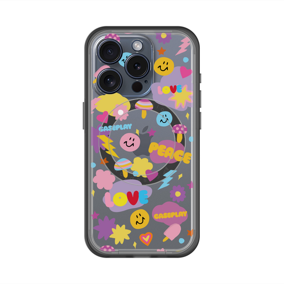 スリムプロテクションプレミアムケース with MagSafe［ オリジナル - LOVE & PEACE ］