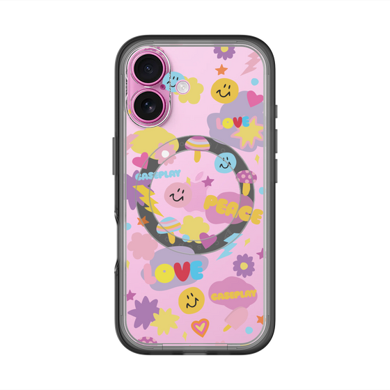 スリムプロテクションプレミアムケース with MagSafe［ オリジナル - LOVE & PEACE ］