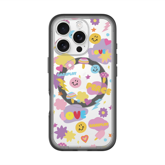 スリムプロテクションプレミアムケース with MagSafe［ オリジナル - LOVE & PEACE ］