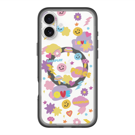 スリムプロテクションプレミアムケース with MagSafe［ オリジナル - LOVE & PEACE ］