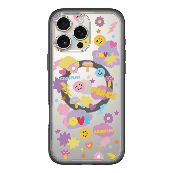 スリムプロテクションプレミアムケース with MagSafe［ オリジナル - LOVE & PEACE ］