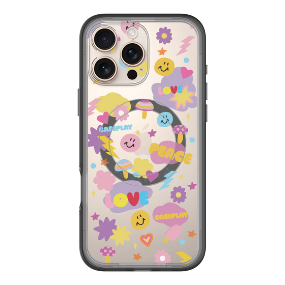 スリムプロテクションプレミアムケース with MagSafe［ オリジナル - LOVE & PEACE ］