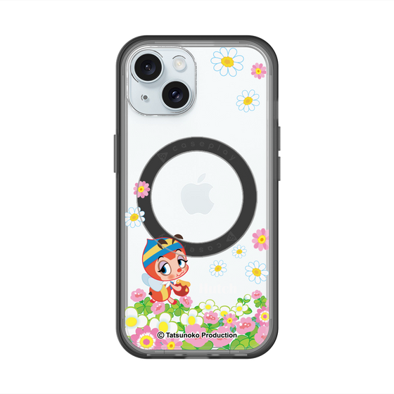 スリムプロテクションプレミアムケース with MagSafe［ 昆虫物語 みなしごハッチ - 花 ］