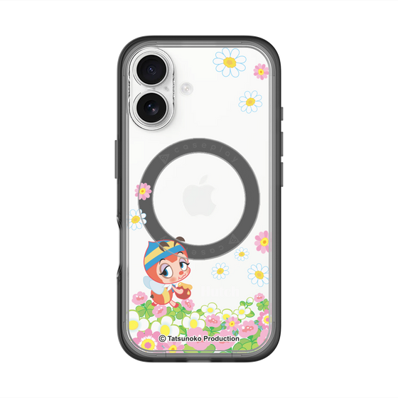 スリムプロテクションプレミアムケース with MagSafe［ 昆虫物語 みなしごハッチ - 花 ］