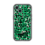 スリムプロテクションプレミアムケース with MagSafe［ ELLEgirl - レオパード - Green ］