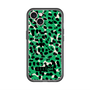 スリムプロテクションプレミアムケース with MagSafe［ ELLEgirl - レオパード - Green ］