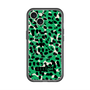 スリムプロテクションプレミアムケース with MagSafe［ ELLEgirl - レオパード - Green ］