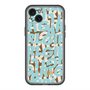スリムプロテクションプレミアムケース with MagSafe［ ELLEgirl - ミックスロゴ - Pale blue ］