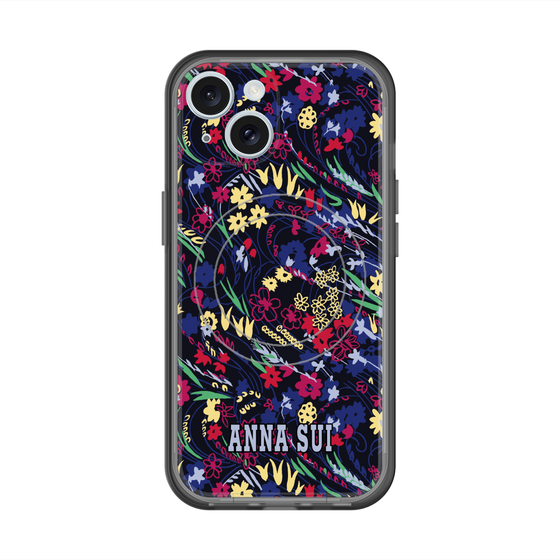 スリムプロテクションプレミアムケース with MagSafe［ ANNA SUI - スワーリングフワラー ］
