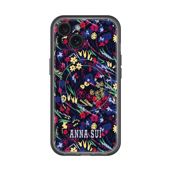 スリムプロテクションプレミアムケース with MagSafe［ ANNA SUI - スワーリングフワラー ］