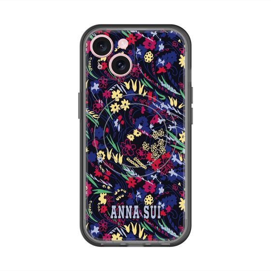 スリムプロテクションプレミアムケース with MagSafe［ ANNA SUI - スワーリングフワラー ］