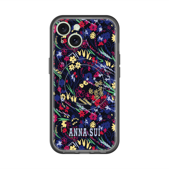 スリムプロテクションプレミアムケース with MagSafe［ ANNA SUI - スワーリングフワラー ］