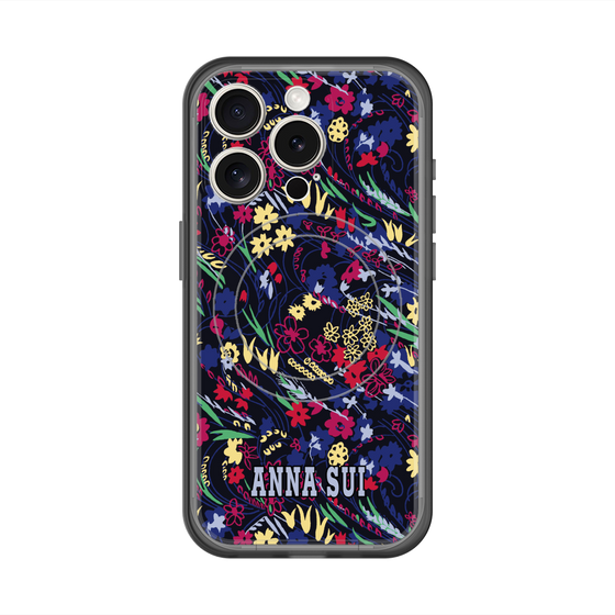 スリムプロテクションプレミアムケース with MagSafe［ ANNA SUI - スワーリングフワラー ］
