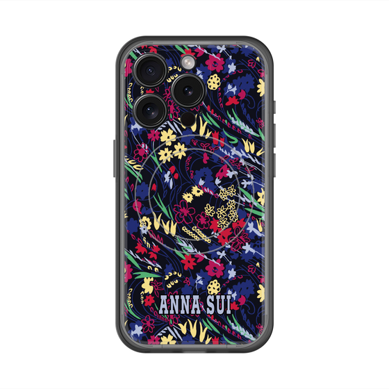 スリムプロテクションプレミアムケース with MagSafe［ ANNA SUI - スワーリングフワラー ］