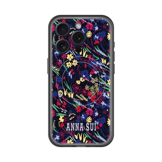 スリムプロテクションプレミアムケース with MagSafe［ ANNA SUI - スワーリングフワラー ］