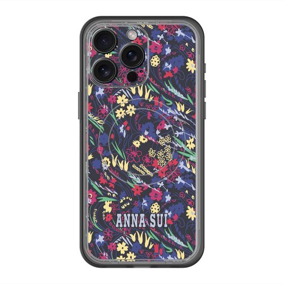 スリムプロテクションプレミアムケース with MagSafe［ ANNA SUI - スワーリングフワラー ］