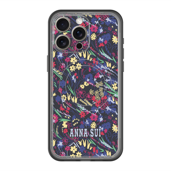 スリムプロテクションプレミアムケース with MagSafe［ ANNA SUI - スワーリングフワラー ］