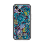 スリムプロテクションプレミアムケース with MagSafe［ ANNA SUI - ガーデンフワラー - シアン ］