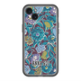 スリムプロテクションプレミアムケース with MagSafe［ ANNA SUI - ガーデンフワラー - シアン ］