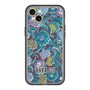 スリムプロテクションプレミアムケース with MagSafe［ ANNA SUI - ガーデンフワラー - シアン ］
