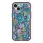 スリムプロテクションプレミアムケース with MagSafe［ ANNA SUI - ガーデンフワラー - シアン ］