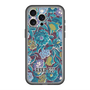 スリムプロテクションプレミアムケース with MagSafe［ ANNA SUI - ガーデンフワラー - シアン ］
