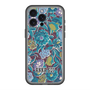 スリムプロテクションプレミアムケース with MagSafe［ ANNA SUI - ガーデンフワラー - シアン ］
