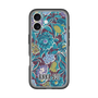 スリムプロテクションプレミアムケース with MagSafe［ ANNA SUI - ガーデンフワラー - シアン ］